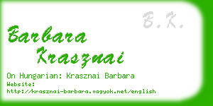 barbara krasznai business card